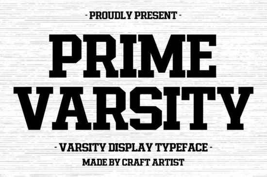 Prime Varsity Font